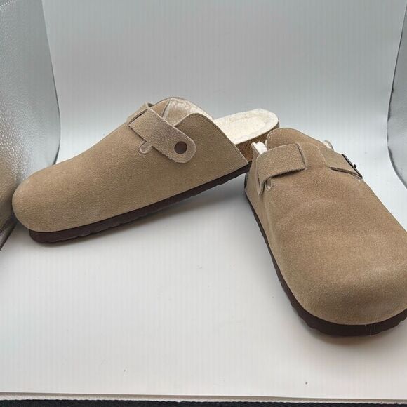 CUSHIONAIRE Women's Hana Cork footbedโclog SIZE 8.5 WIDE TAUPE PREOWNED GREAT CO - Picture 5 of 7